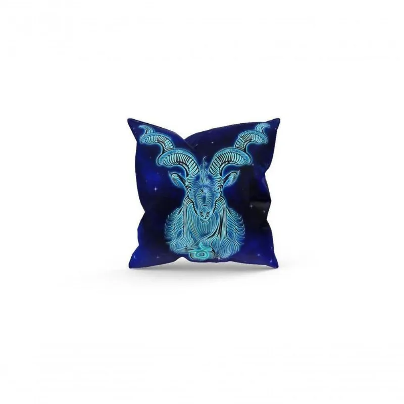 Almofada Decorativa Cheia C/ Zíper 25x25 Capricórnio - DELUZZ