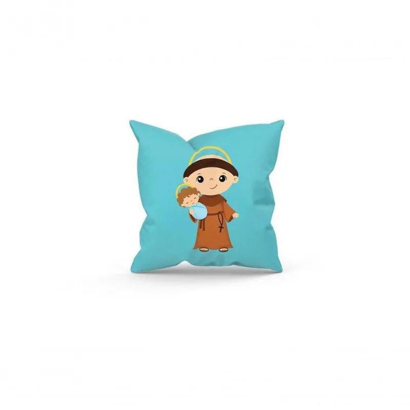 Almofada Decorativa Cheia C/ Zíper 25X25 Santo Antônio - DELUZZ