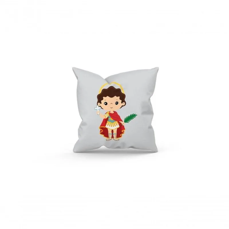 Almofada Decorativa Cheia C/ Zíper 25X25 Santo Expedito - DELUZZ