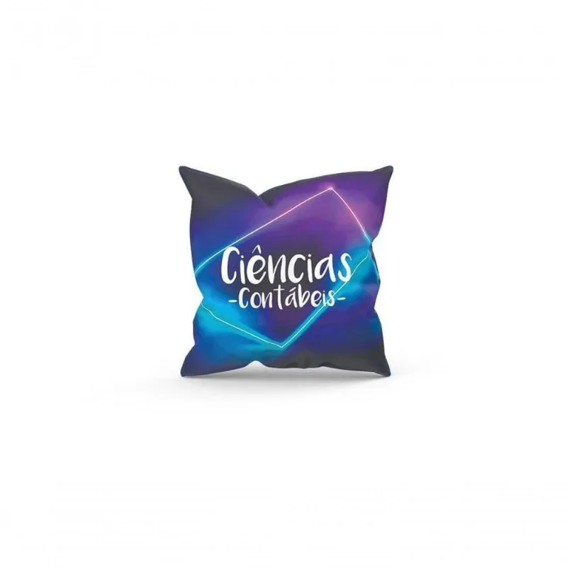 Almofada Decorativa Cheia C/ Zíper 25X25 Ciências Contábeis - DELUZZ