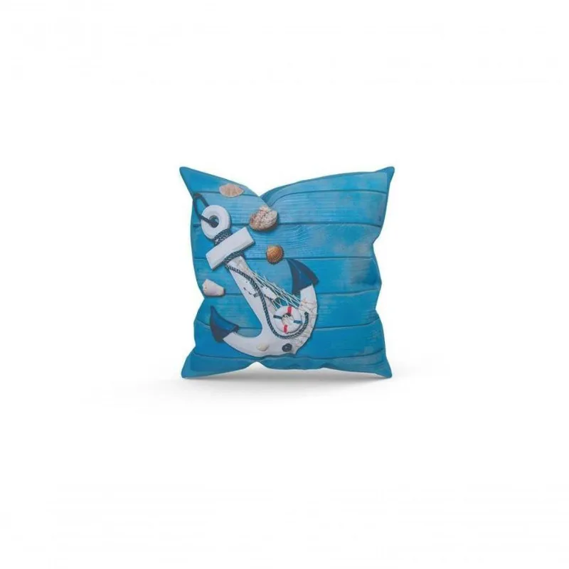 Almofada Decorativa Cheia C/ Zíper 25X25 Âncora - DELUZZ