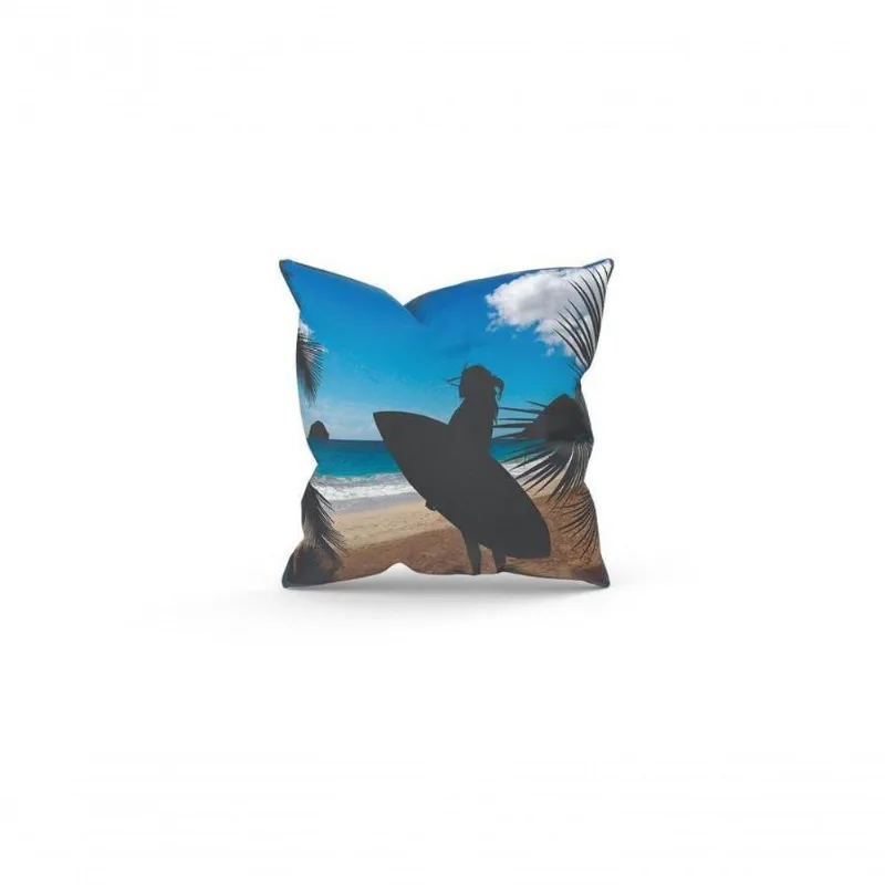 Almofada Decorativa Cheia C/ Zíper 25X25 Mulher Com Prancha - DELUZZ