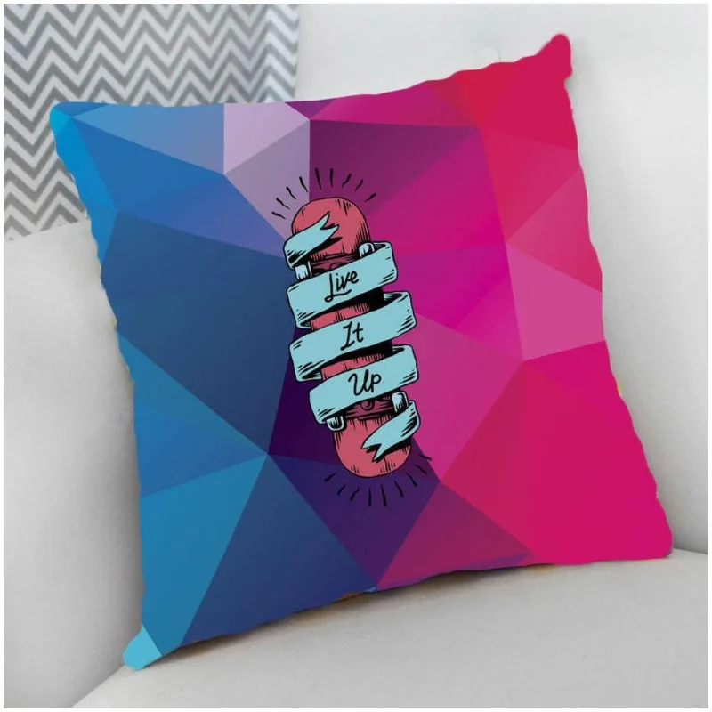 Almofada Decorativa Cheia com Zíper 40x40 Live It Up - DELUZZ
