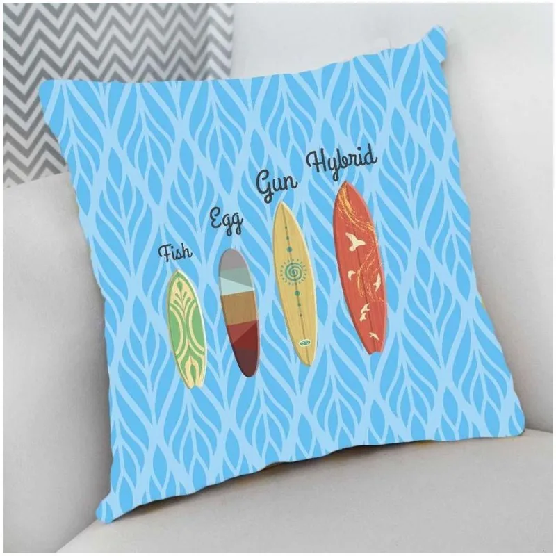 Almofada Decorativa Cheia Surf Pranchas