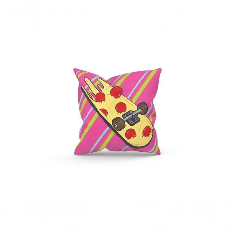 Almofada 25X25 Personalizada Skate Skate Logo Skate Pizza - DELUZZ