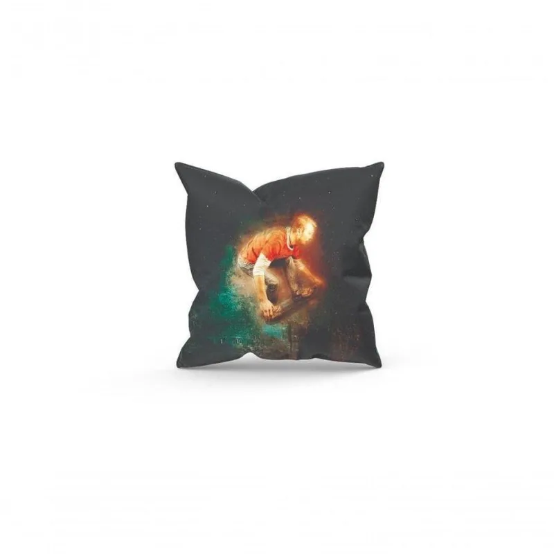 Almofada 25X25 Personalizada Skatista Cidade Noite - DELUZZ