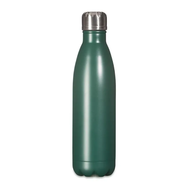 Garrafa 750ml Em Inox Com Tampa Rosqueável Verde - DELUZZ