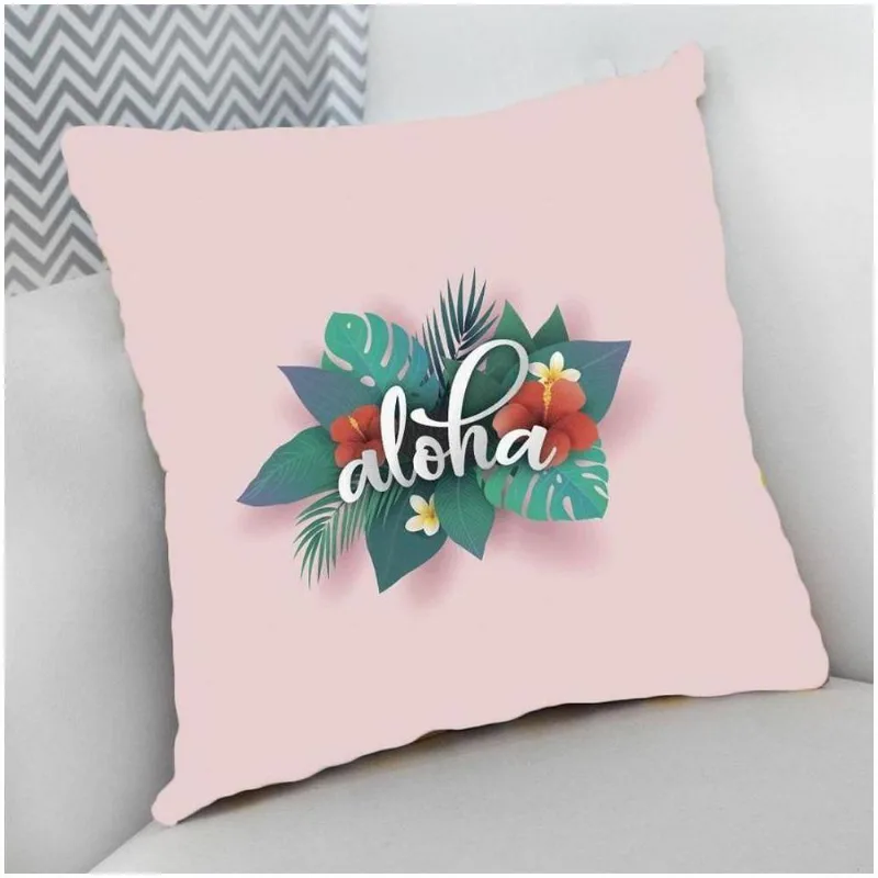 Almofada Decorativa Cheia com Zíper 40x40cm Aloha - DELUZZ