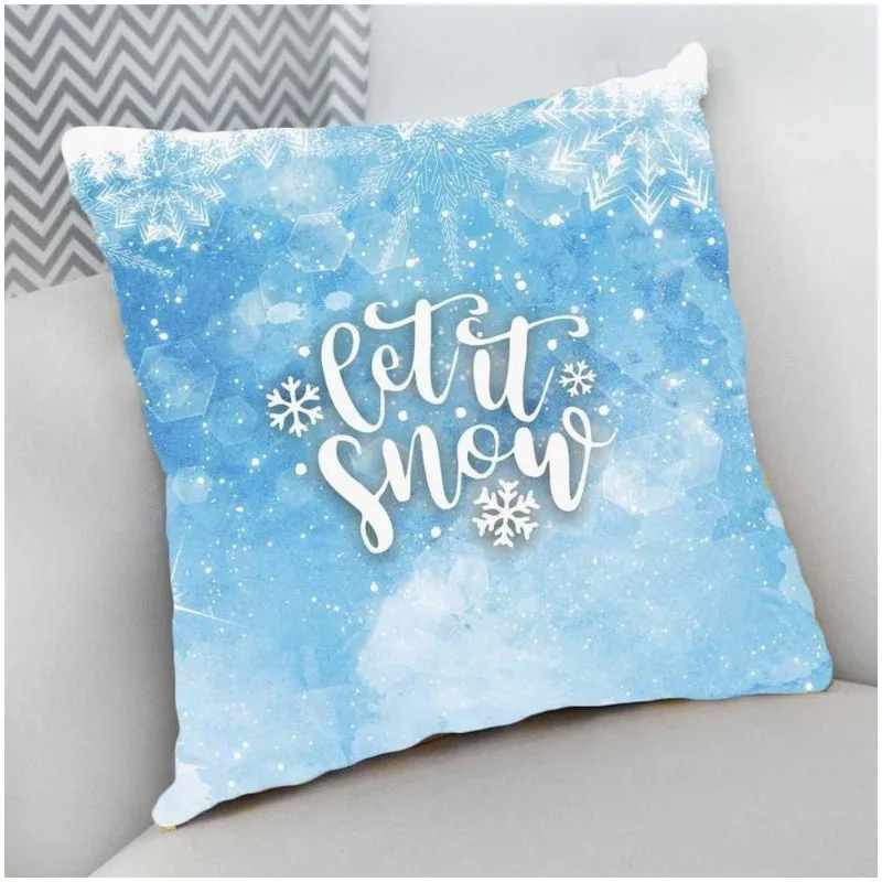 Almofada Decorativa Cheia com Zíper 40x40cm Petit Snow - DELUZZ