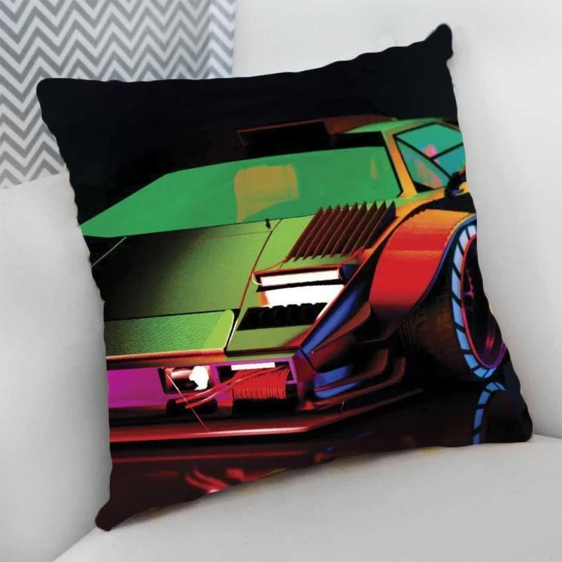 Almofada 40X40 Carro Tunado Tunnig Estampas Frutacor