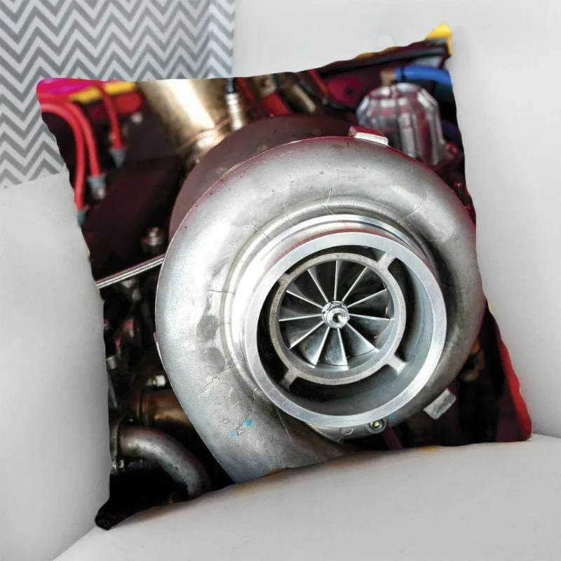 Almofada 40X40 Carro Tunado Tunnig Estampas Motor Turbo - DELUZZ