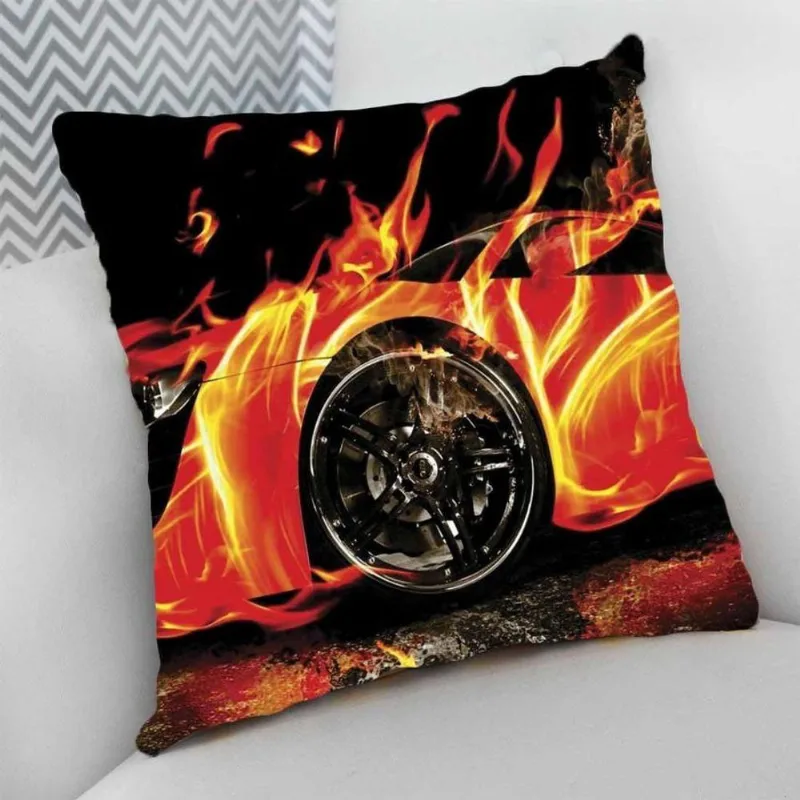 Almofada 25X25 Carro Tunado Tunnig Fire Fogo Tunning - DELUZZ