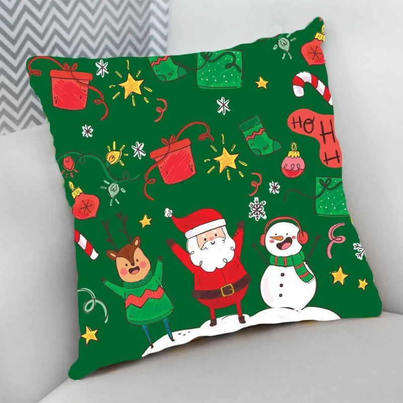 Almofada 40X40 Estampas Papai Notel E Enfeites Natal - DELUZZ