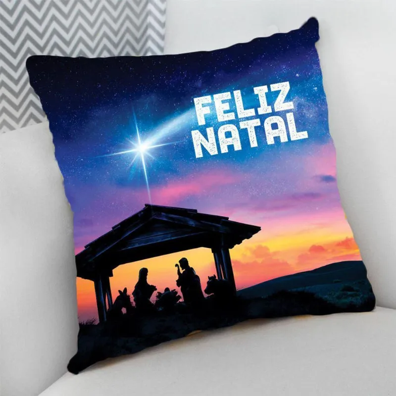 Almofada 40X40 Cheia P/ Natal Nascimento Jesus Natal - DELUZZ