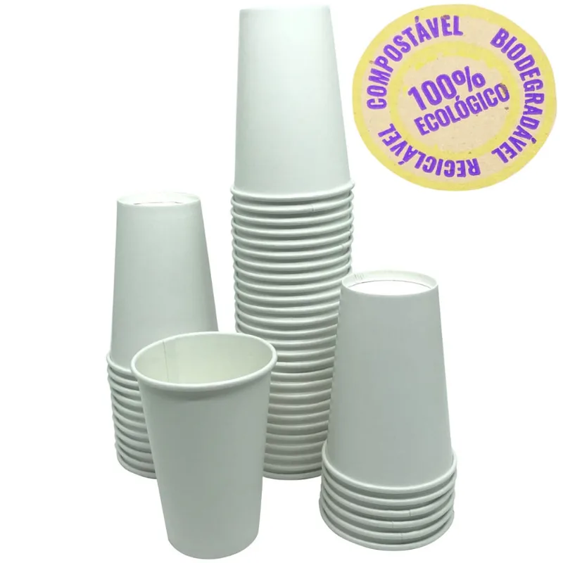 Copo Descartável Papel Biodegradável 460ml