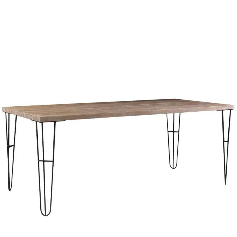 Mesa Sala de Jantar Ludiana 140cm Grafite Madeira Maciça - Gran Belo