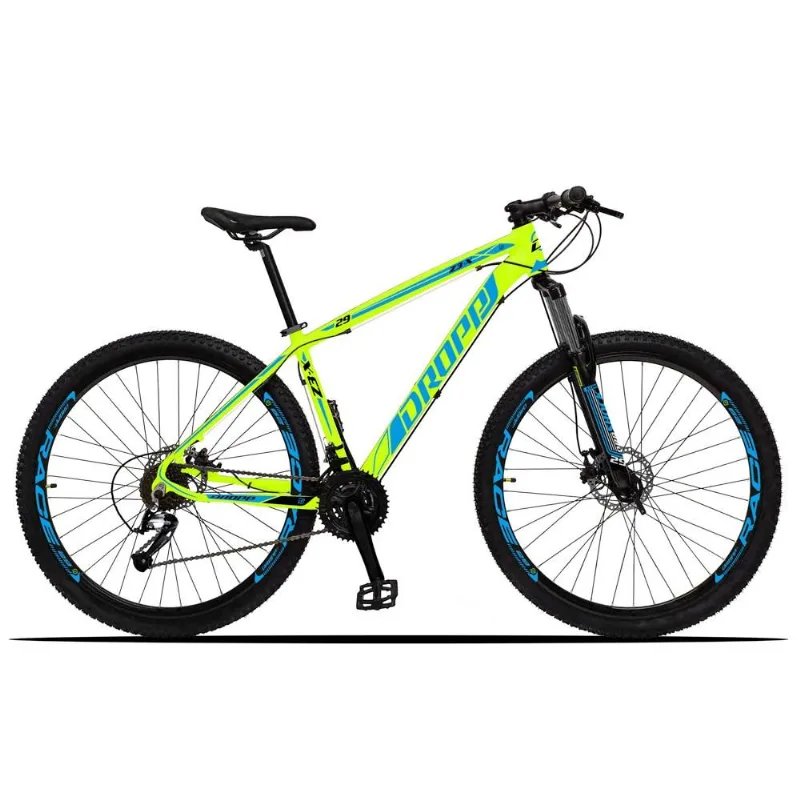 Bicicleta Z3-X Aro 29 Quadro 15 Alumínio 27 Marchas Freio Disco Hidráulico Amarelo Azul - Dropp - Gran Belo