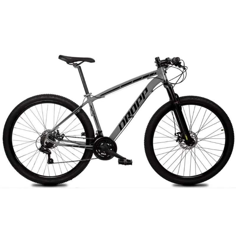 Bicicleta Z1-X Aro 29 Quadro 15 Alumínio 21 Marchas Freio Disco Mecânico Cinza Preto - Dropp - Gran Belo