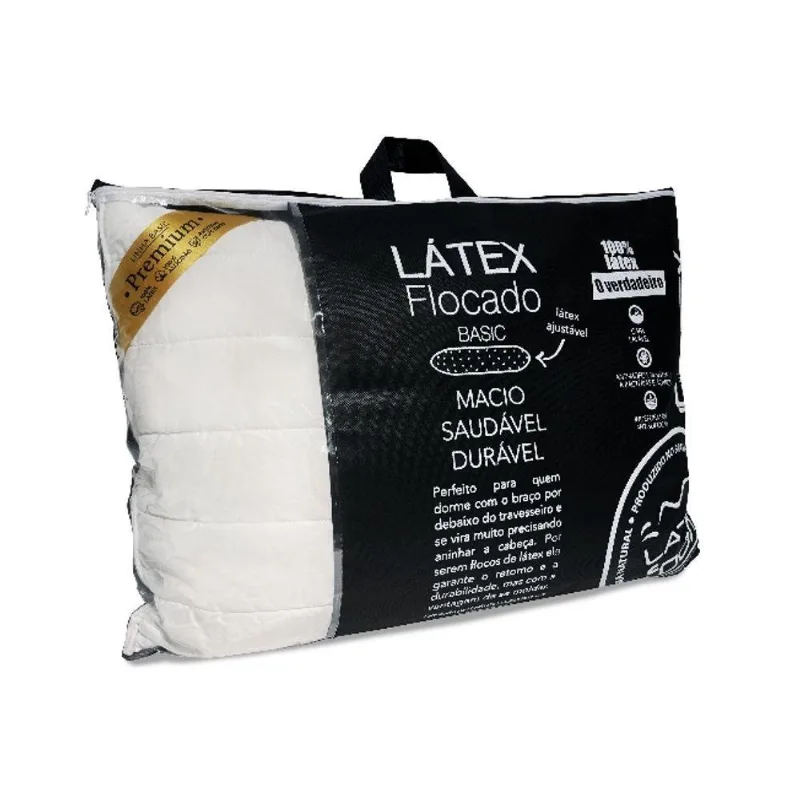 Trav. De Látex Basic Premium Flocos Perfil Baixo 43x62x13cm
