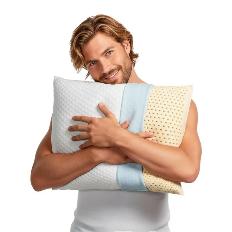 Travesseiro Talalay Breeze - Latex Placa - Capa Refrescante Perfil Médio 45x65x15cm - OUTRAS - Informática