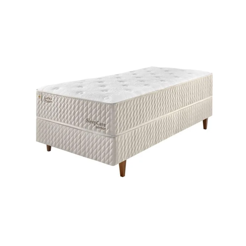 Colchão Solteiro Mola Latex com Molas Ensacadas D28 88x188CM Branco Latex Foam - OUTRAS
