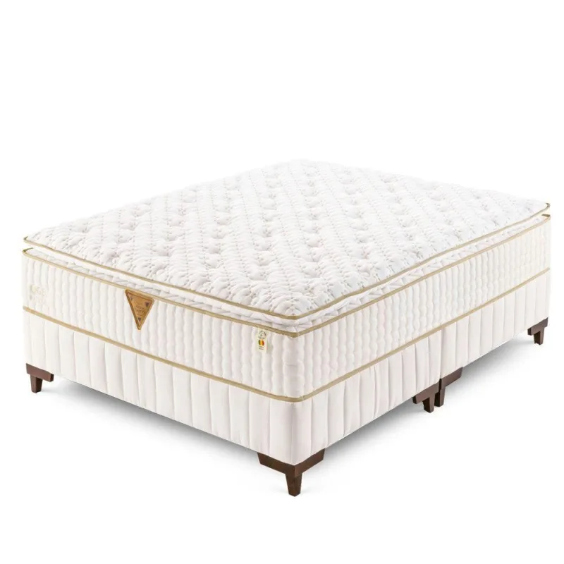 Colchão King Híbrido Qgel Natural D28 Antialérgico Latex Foam - OUTRAS - Colchões
