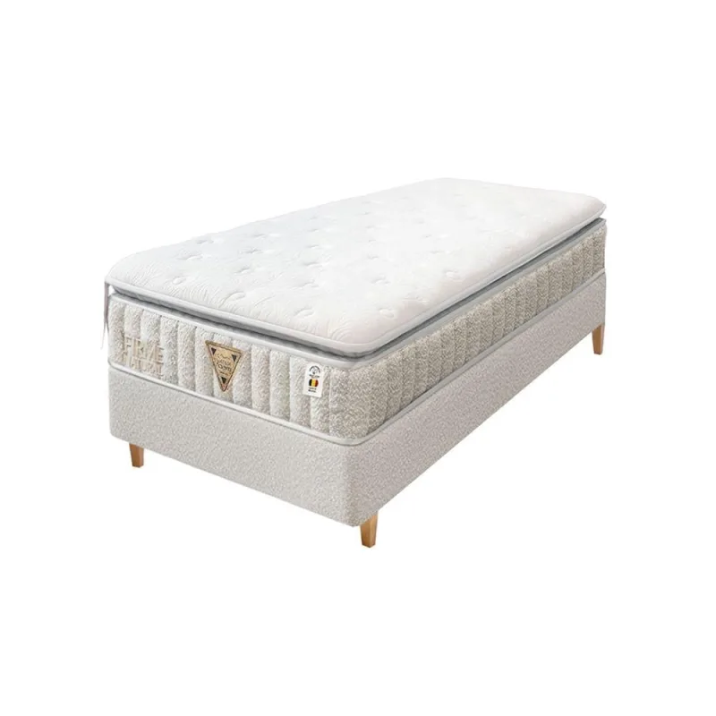 Colchão Solteiro King Híbrido D65 Malha Antialérgica 96x203CM Branco Latex Foam - OUTRAS