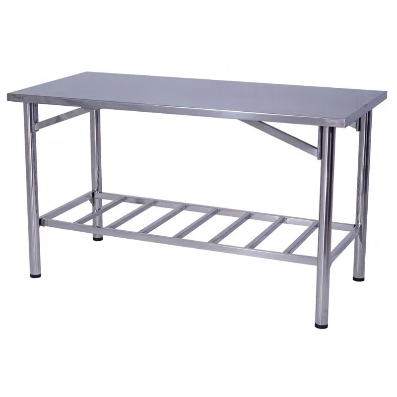Mesa de Manipulação Benfati Inox 430 180X60CM Paneleiro Gradeado tb 2 409GR