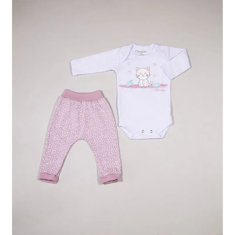 Conjunto Body e Culote Gatinha - 113.77 Rosa - G