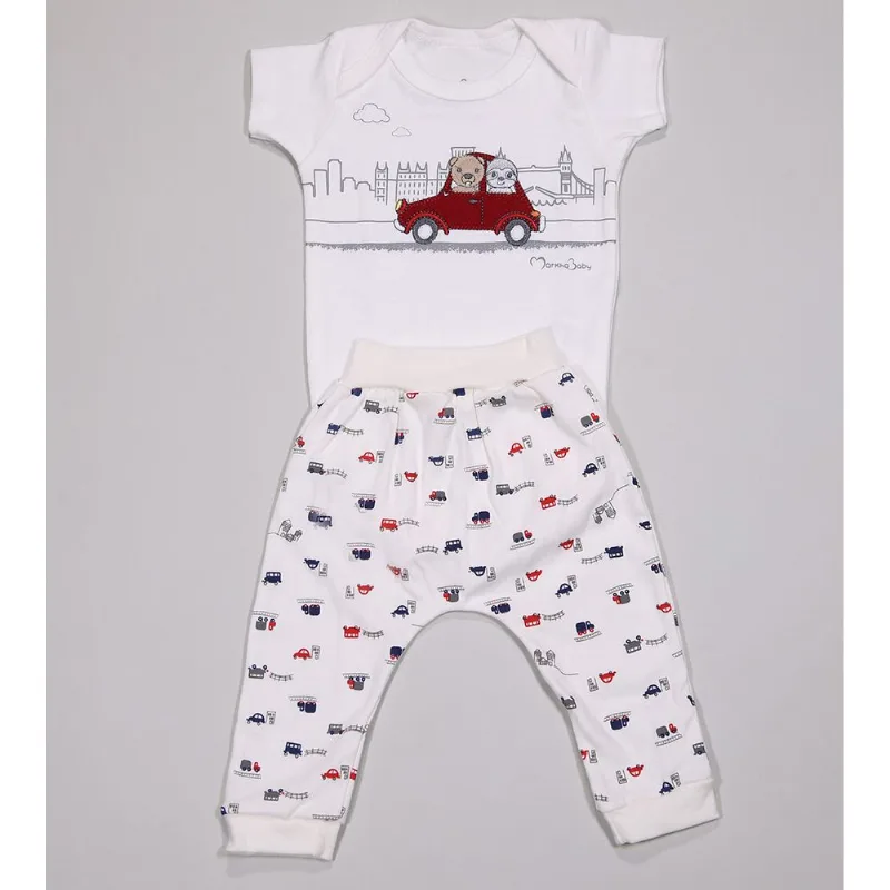 Conjunto Body Passeio - 11780 De 0 a 12 meses Cru - P