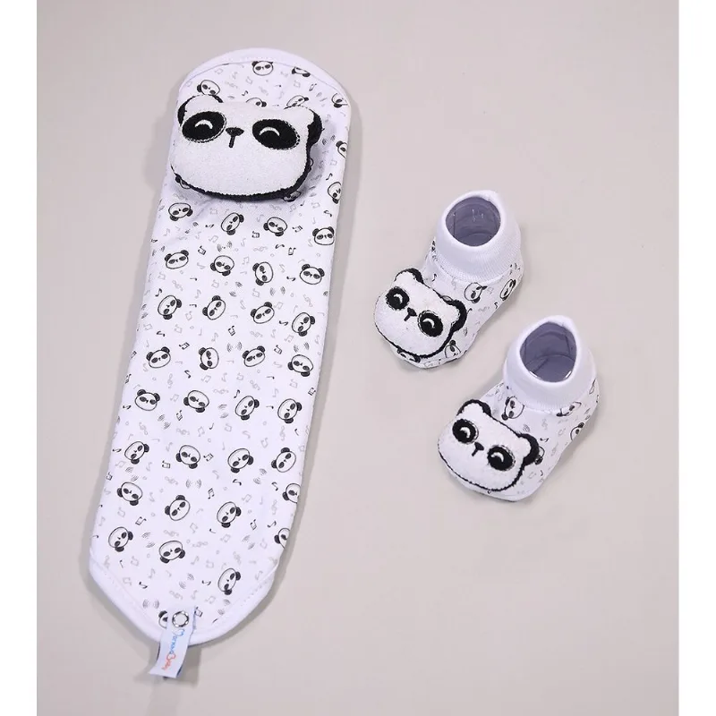 Kit Pantufa e Naninha Panda Panda