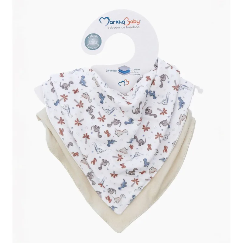Babador Bandana 2 Unidades Dino Dino