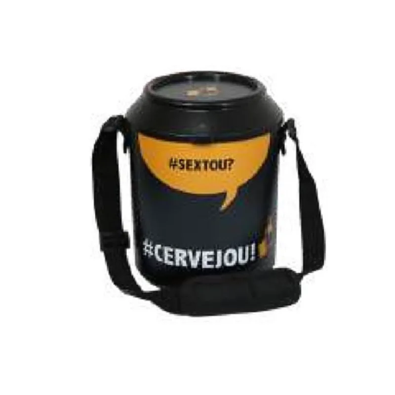 Cooler Quiosque Preto Sextou com Alça Mochila 10 Latas - Anabell Preto - Anabell