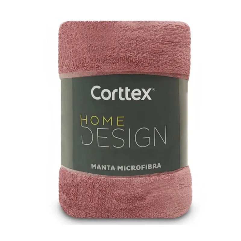 Manta home solteiro lisa corttex rosa velho 1,50 m X 2,00 - Corttex