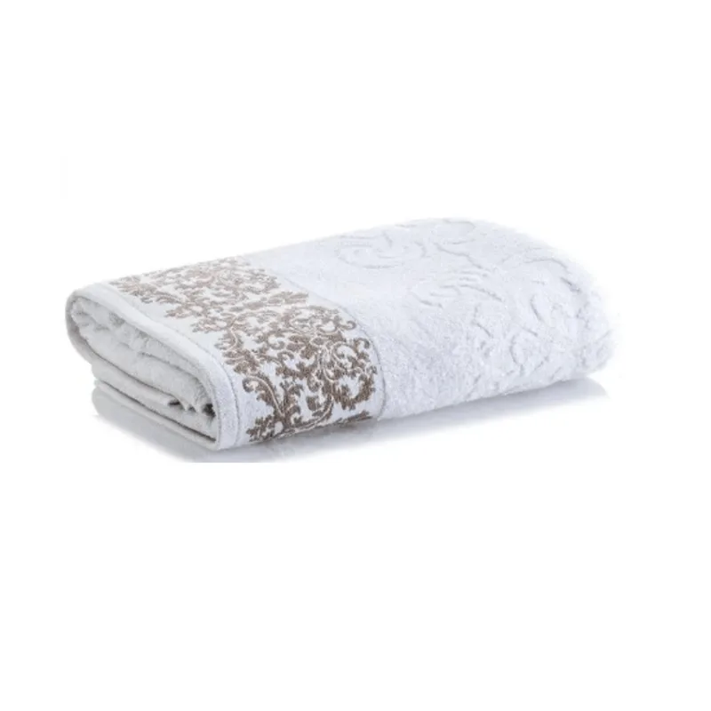 Toalha Banho Jacquard Medalhao 0,70 X 1,40 Branco