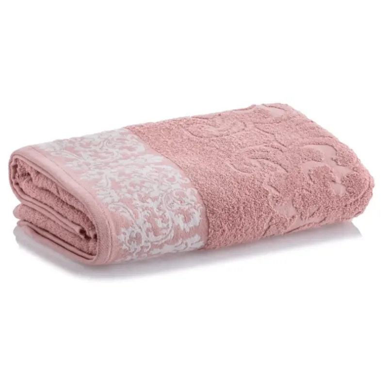 Toalha Rosto Jacquard Medalhao 0,50 X 0,70 ROSA