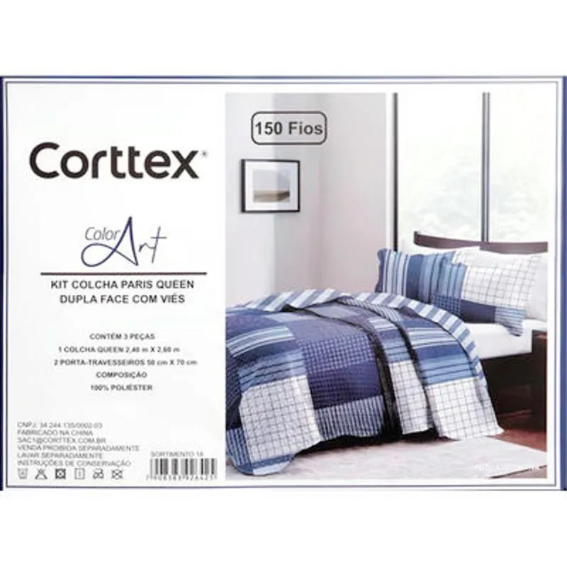 Jogo de Cama Corttex Paris Queen 3 pçs - Corttex