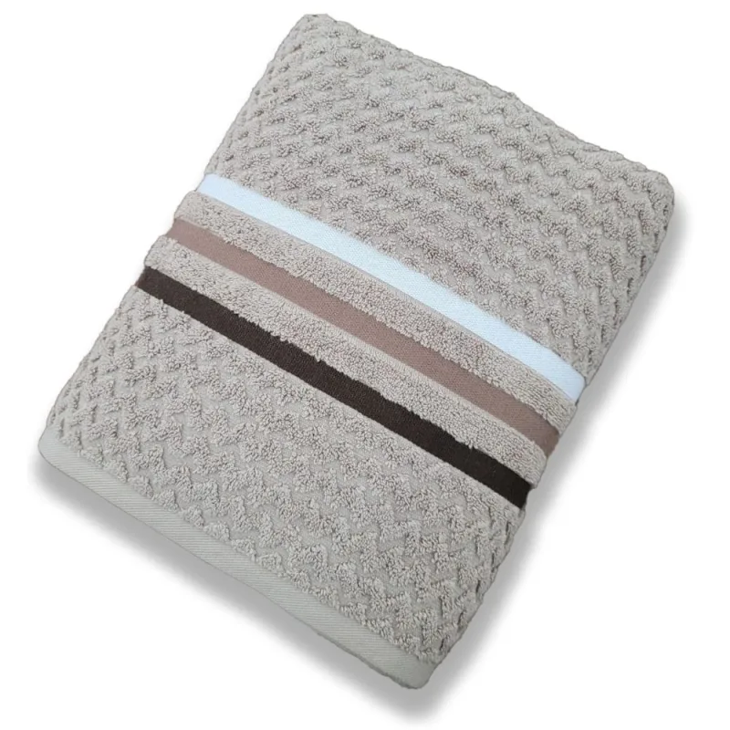 Toalha de Banho Jacquard Trento Corttex 70x140cm Taúpe - Corttex