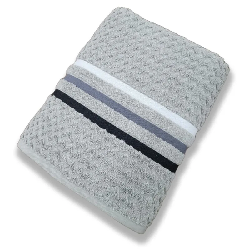 Toalha de Banho Jacquard Trento Corttex 70x140cm Cinza - Corttex - Cama, Mesa E Banho