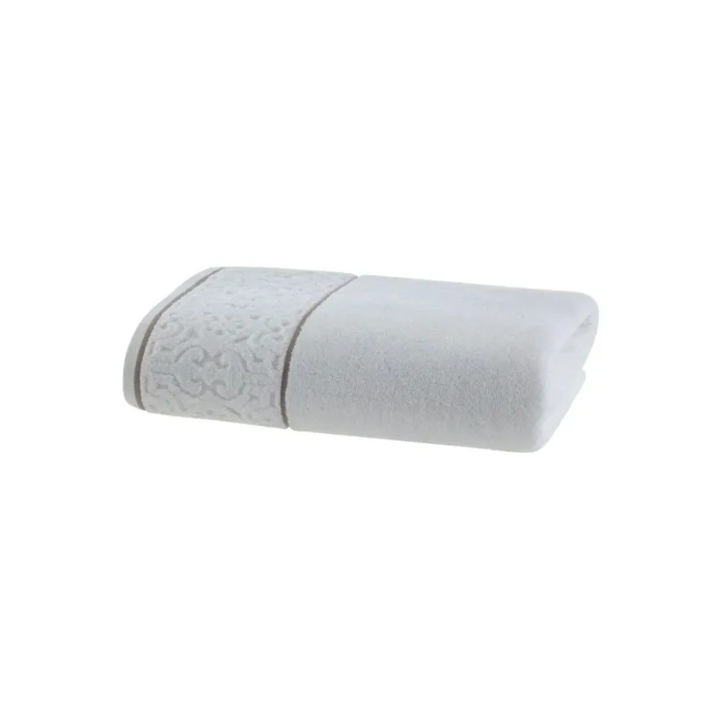 Toalha de Rosto Super Soft Arabesco Zero Twist 0,50x0,70 Branco