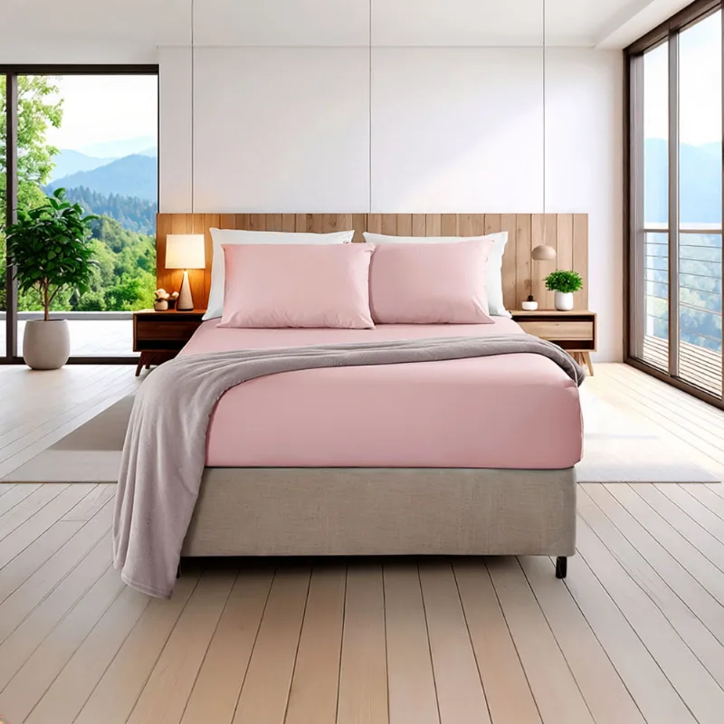 Lençol Com Elástico Corttex Queen Microtec Liso - Corttex
