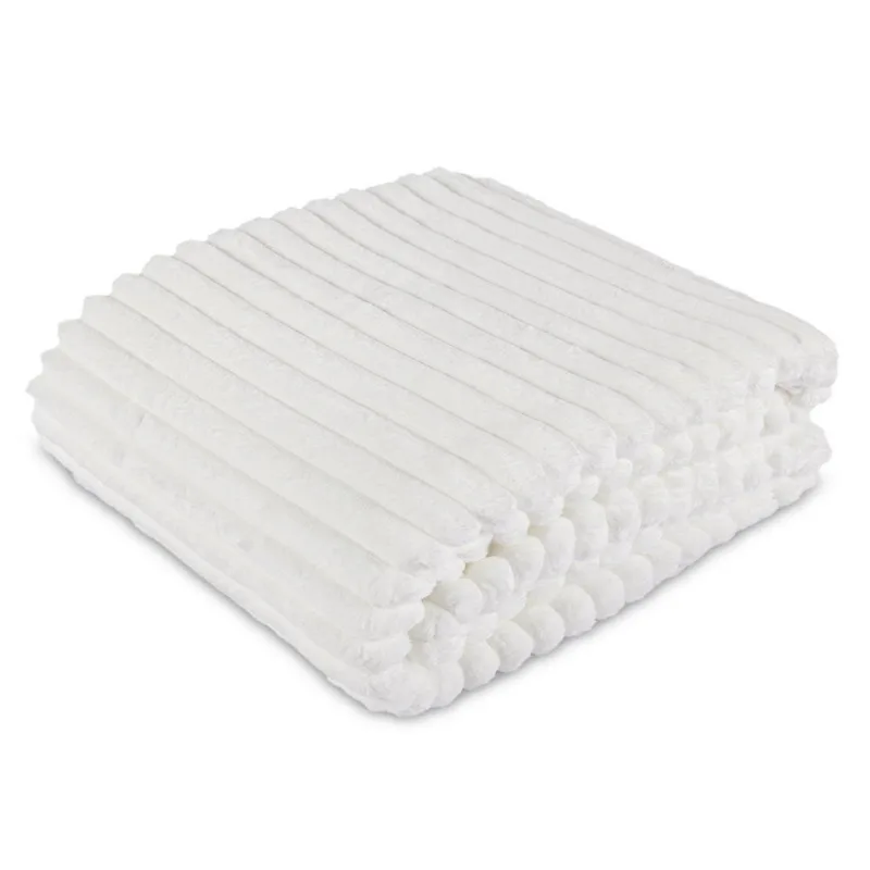Cobertor King 100% Poliéster Premier Canelado Havan Casa - Off White