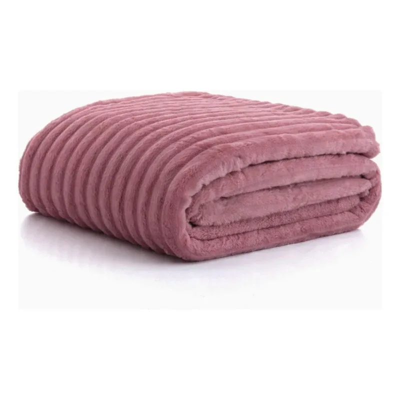 Cobertor Casal Corttex London 180x220cm Rosê - Corttex - Cama, Mesa E Banho