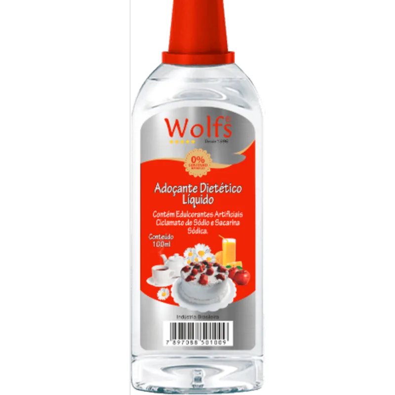 Adocante Líquido Wolfs Ciclamato de Sódio e Sacarina 100ml