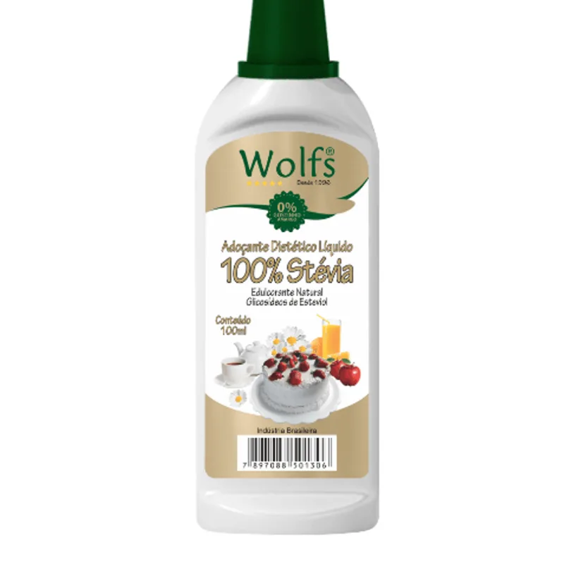 ADOÇANTE LIQUIDO WOLFS 100% STEVIA 100ML