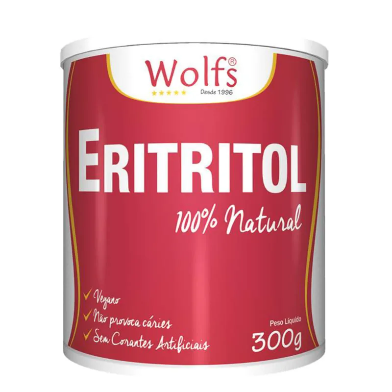 Eritritol Adoçante Em Pó 100% Natural Wolfs 300g