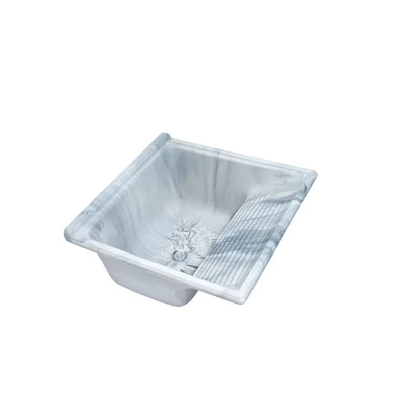 Tanque Simples Mármore Sintético 48L Decoralita Cinza