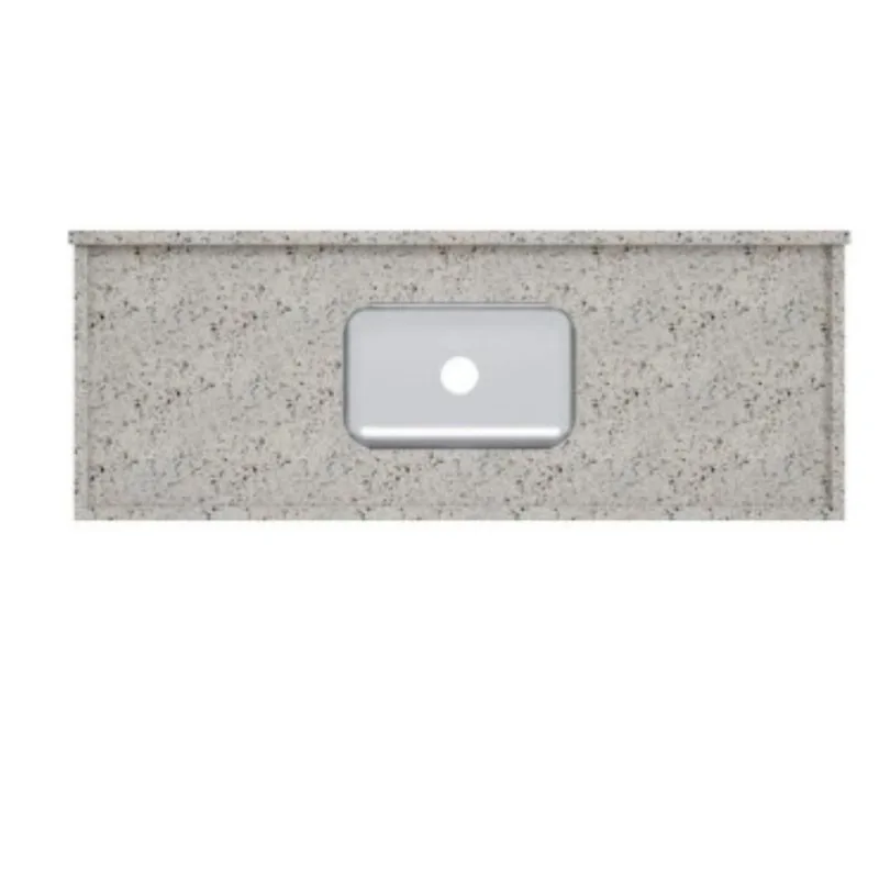 Pia para Cozinha Granito 200x56cm Kasa Granitos Pia para Cozinha Granito 200x56cm Branco Dallas com Cuba Central 11cm