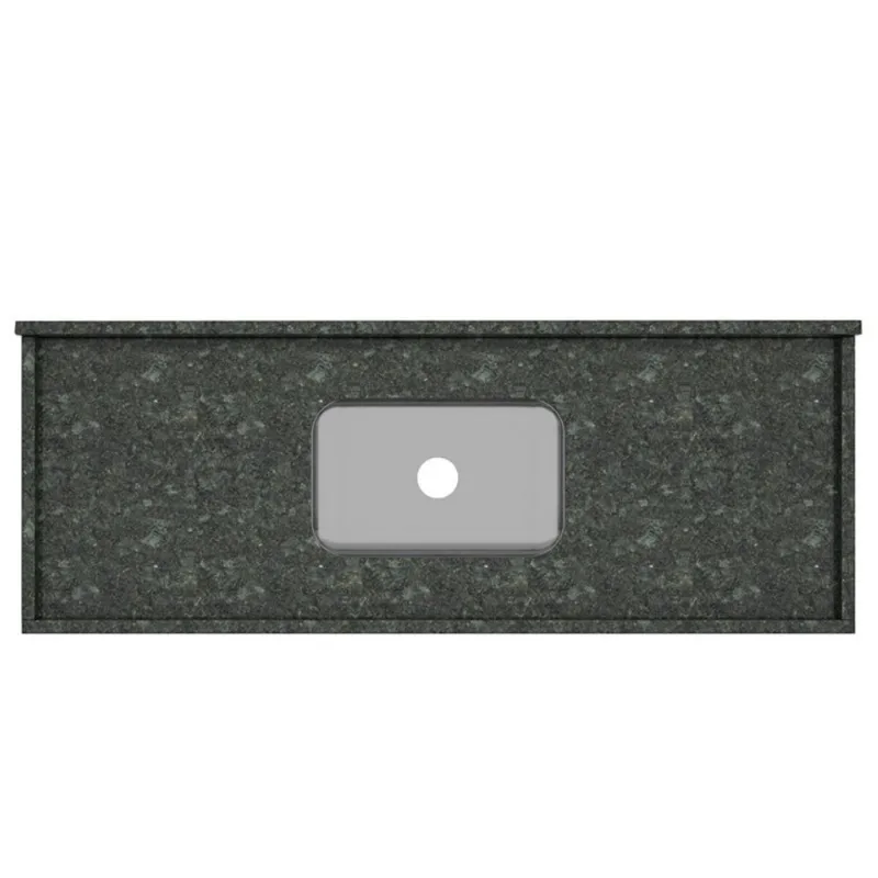 Pia para Cozinha Granito 120x56cm Kasa Granitos Pia para Cozinha Granito 120x56cm Verde Ubatuba com Cuba Central 11cm