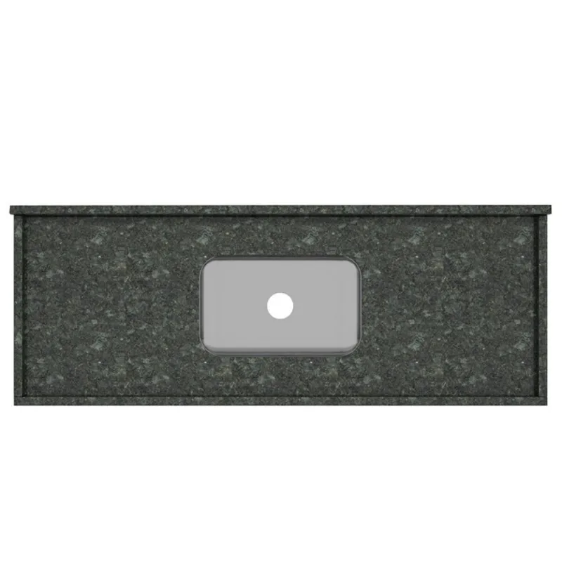 Pia para Cozinha Granito 180x56cm Kasa Granitos Pia para Cozinha Granito 180x56cm Verde Ubatuba com Cuba Central 11cm